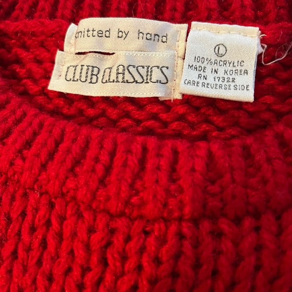 Handknit HolidaySweater by Club Classics Size L. - Picture 12 of 12